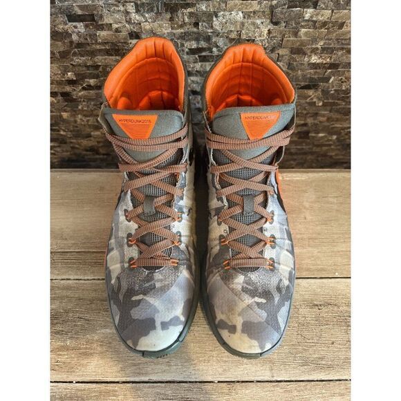 Nike Hyperdunk 2015 Tumbled “Camo”Grey Metallic Silver US Size 6Y 759974 002 - Picture 8 of 9